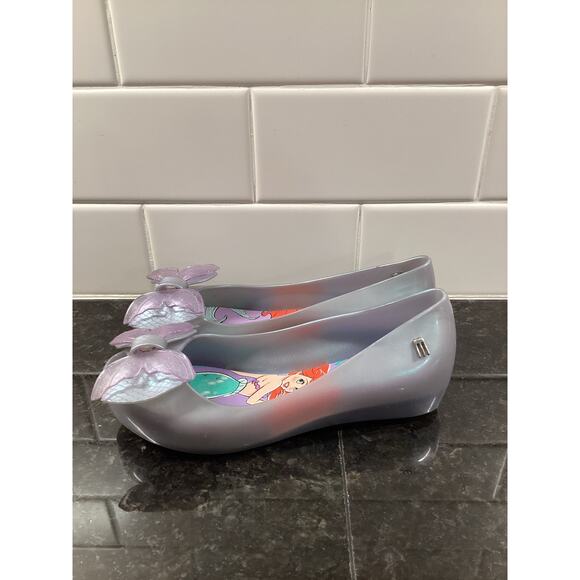 Mini Melissa Ultragirl Little Mermaid Melissa Shoes Singapore Purple‎ Gray SZ 12 - Picture 4 of 10